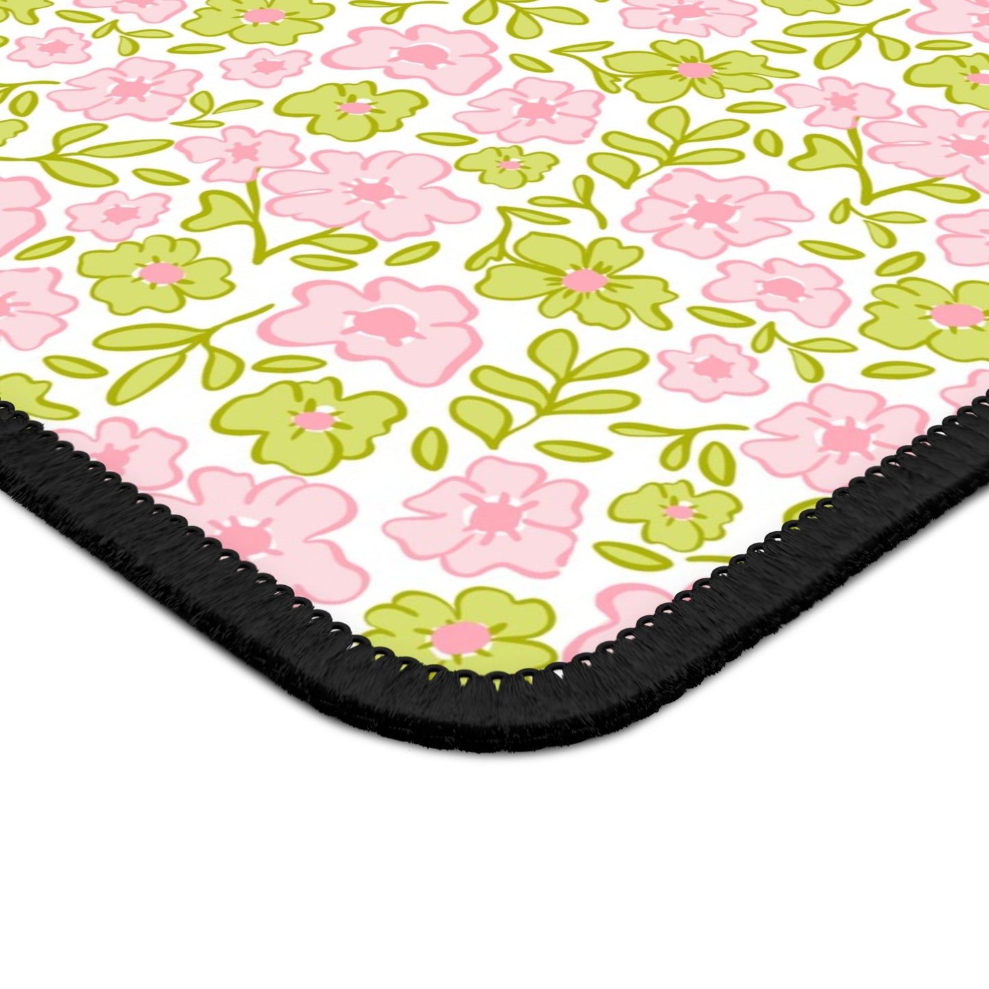 Mouse Pad — Pink Floral Pattern Gaming Desk Mat