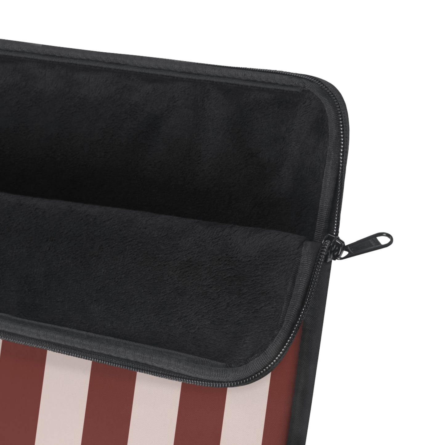 Striped Burgundy Laptop Sleeve — Minimalist Vertical Stripe Protective Case