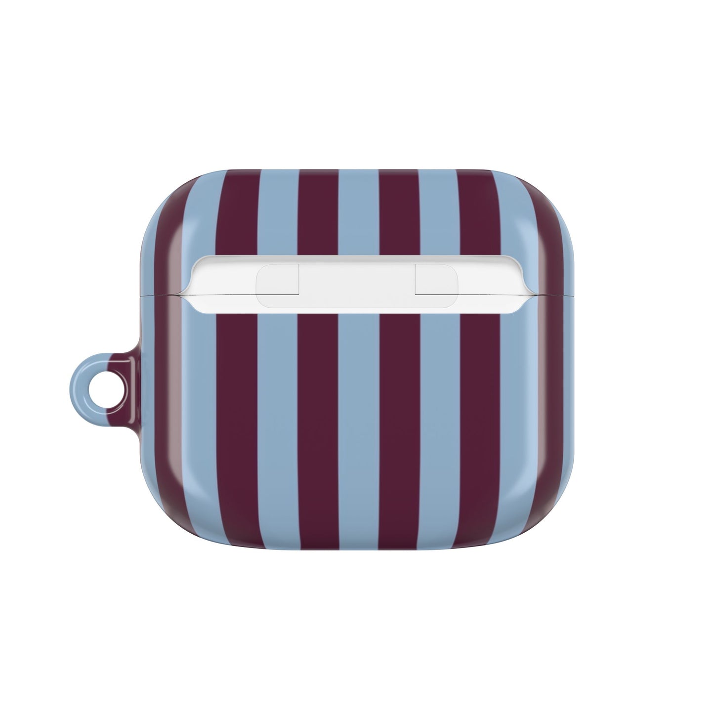 Striped AirPod Case — Blue & Burgundy Protective Cover