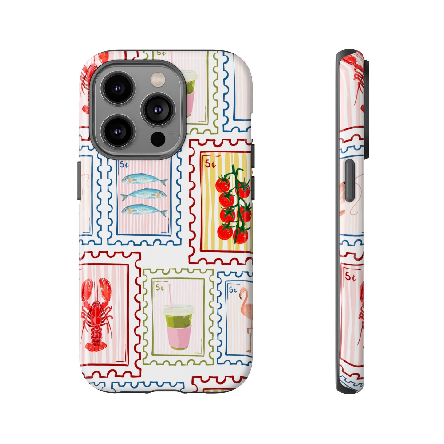 Stamp Pattern Phone Case — Vintage Coastal Icons