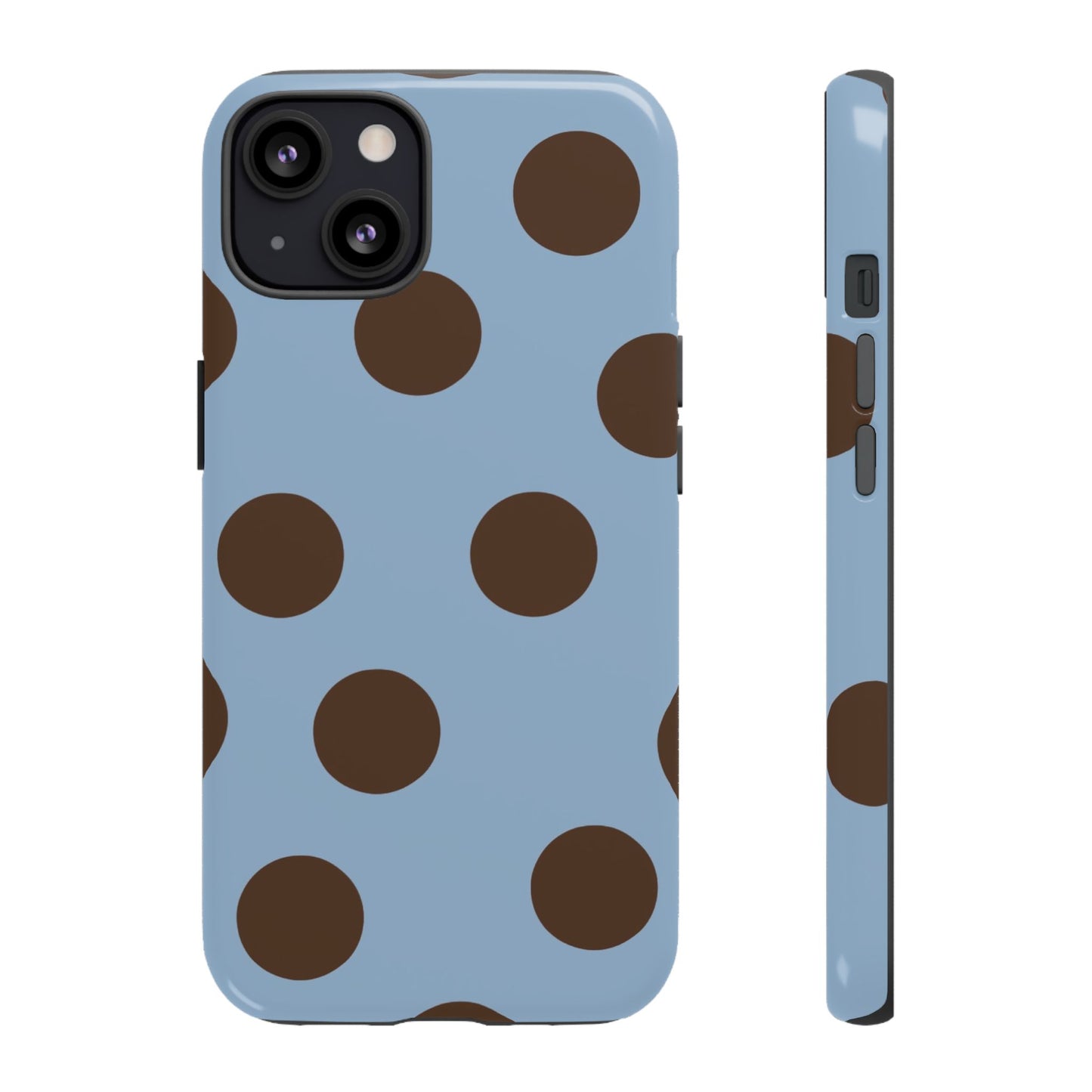 Blue & Brown Polka Dot Tough Phone Case