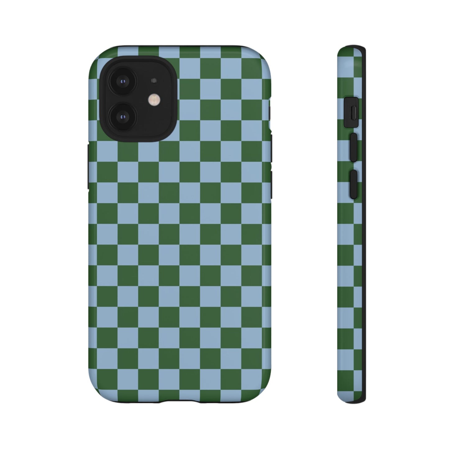 Green & Blue Checkered Phone Case