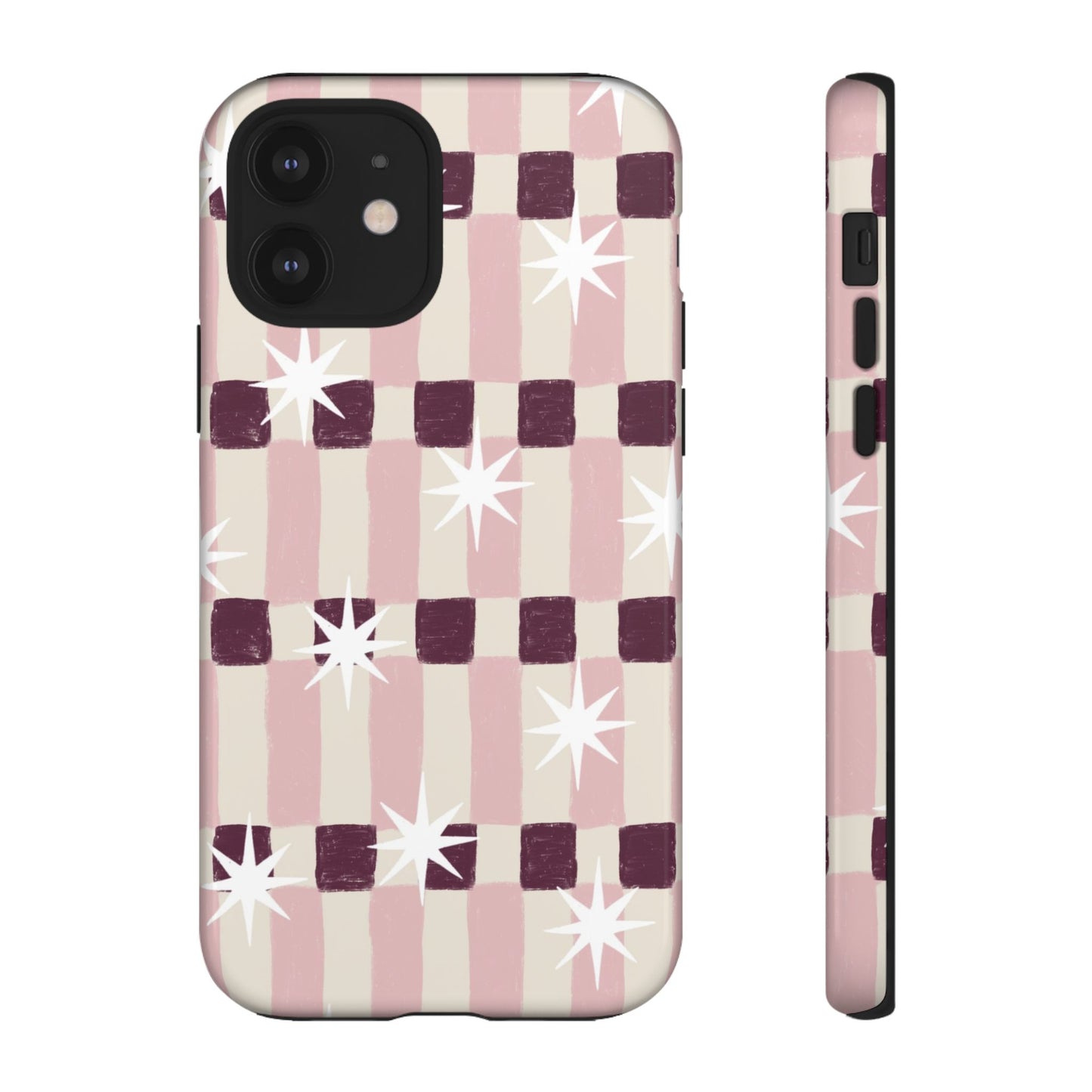 Pink Retro Starburst Tough Phone Case