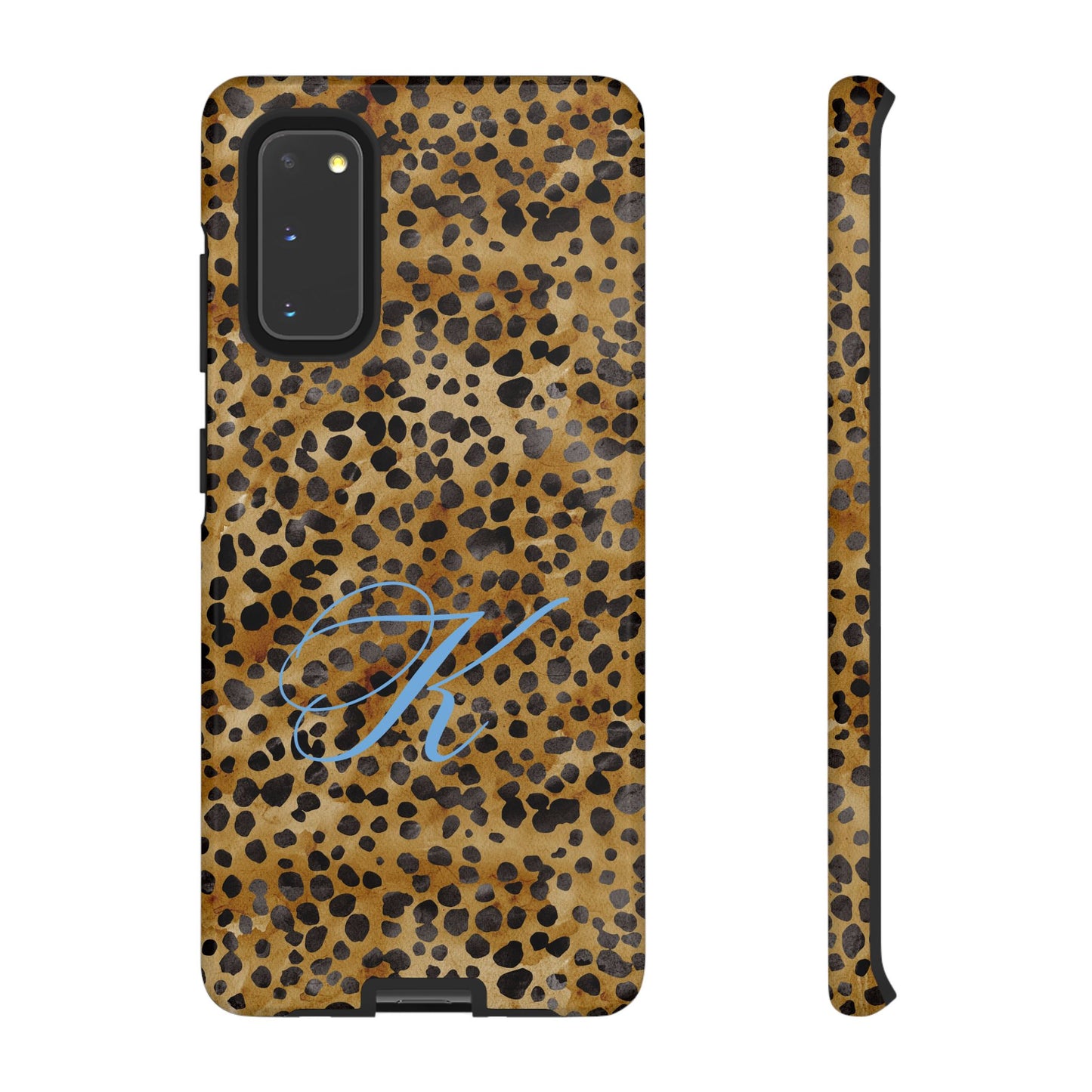 Personalized Initial Leopard Monogram Tough Case