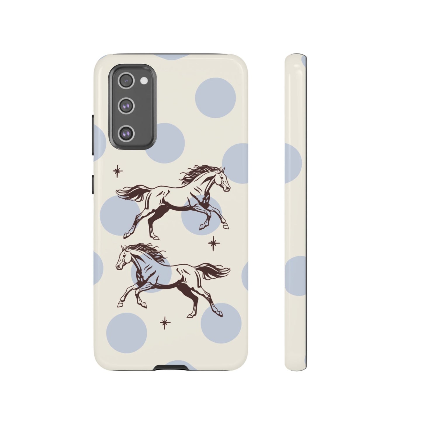 Horse Polka Dot Phone Case — Vintage Running Horses iPhone Cover