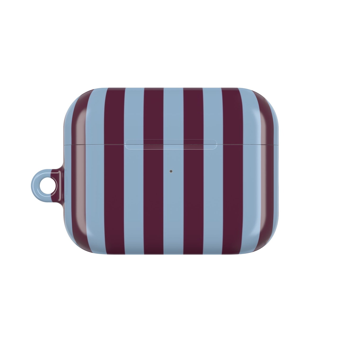 Striped AirPod Case — Blue & Burgundy Protective Cover