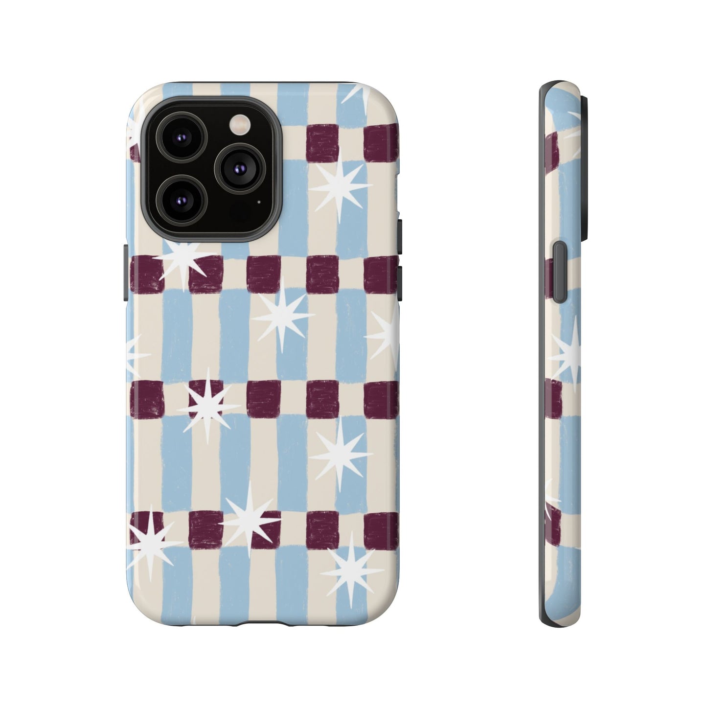Blue Retro Starburst Tough Phone Case
