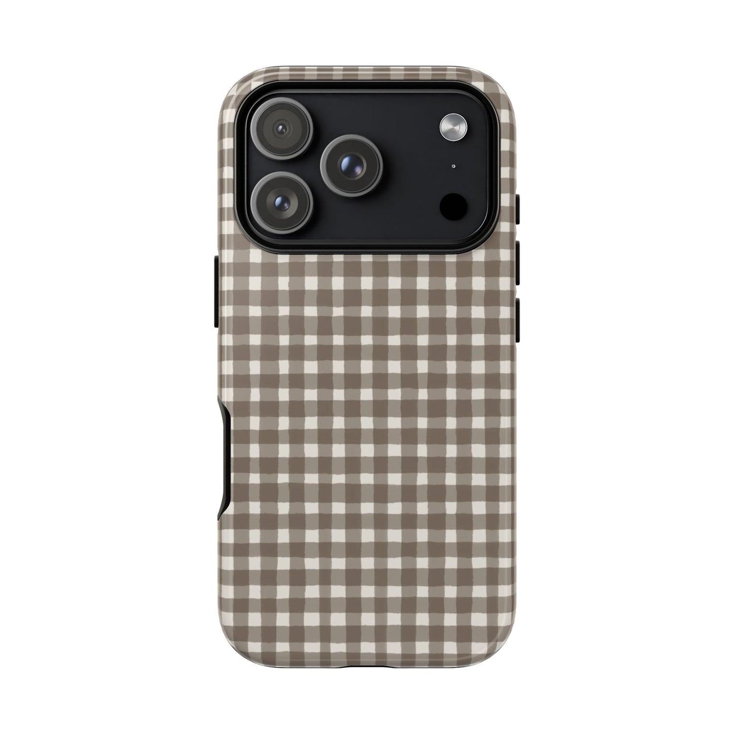 Brown Gingham Tough Phone Case