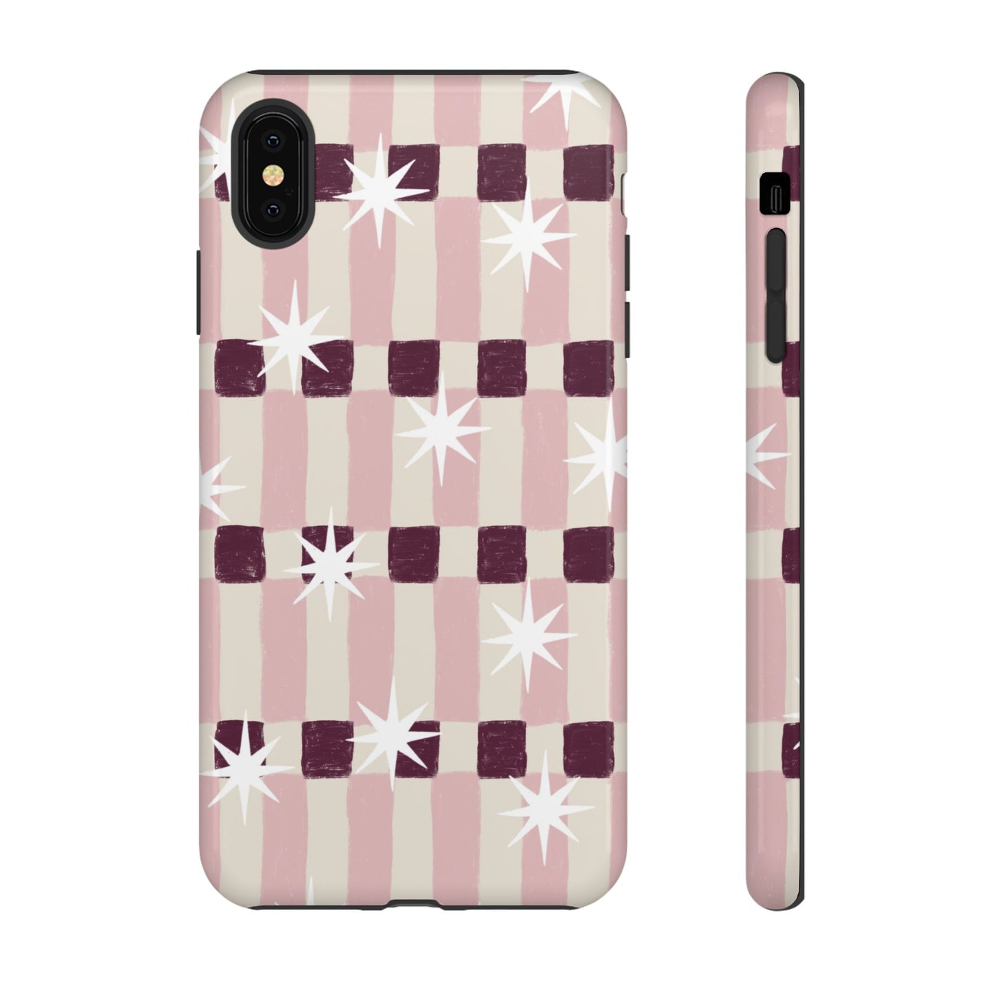 Pink Retro Starburst Tough Phone Case