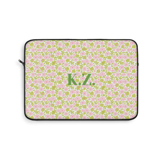 Personalized Floral Laptop Sleeve