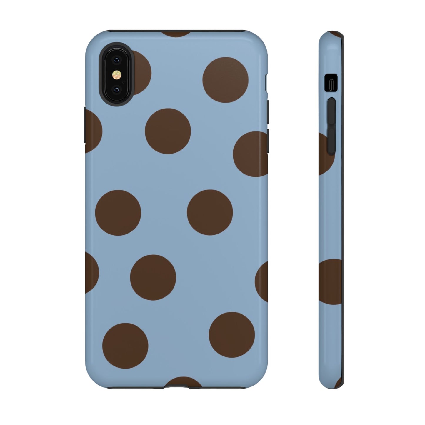 Blue & Brown Polka Dot Tough Phone Case