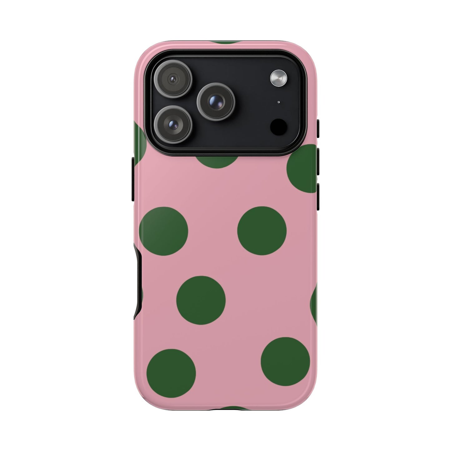 Pink & Green Polka Dot Tough Phone Case
