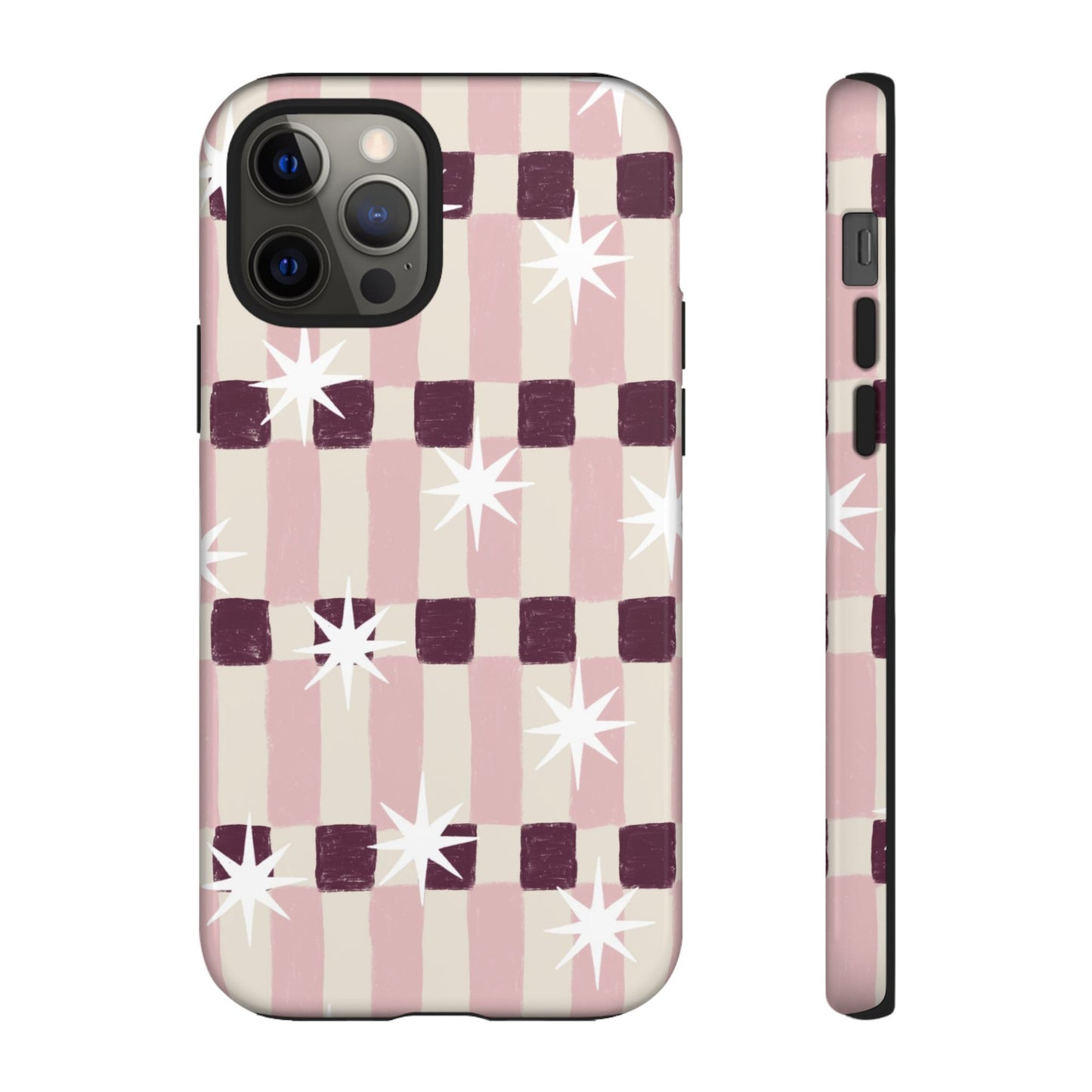 Pink Retro Starburst Tough Phone Case