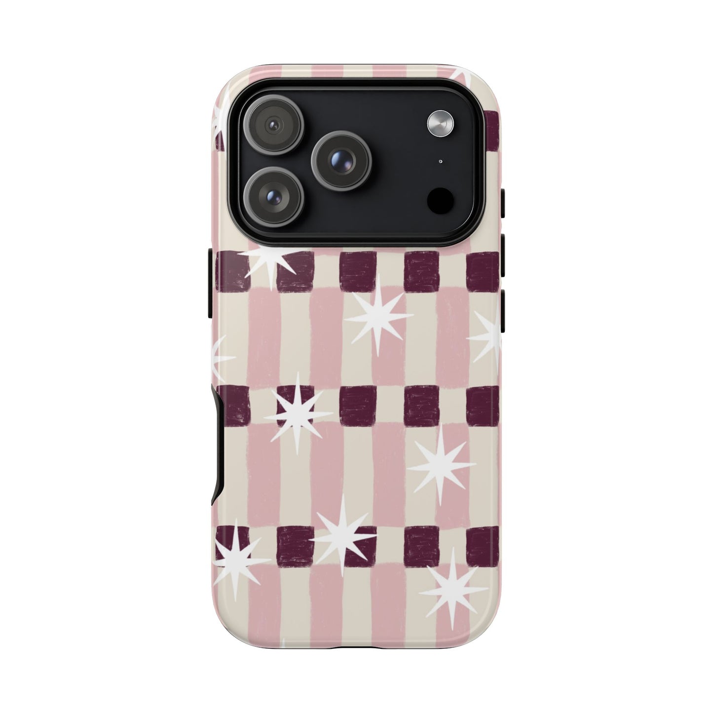 Pink Retro Starburst Tough Phone Case