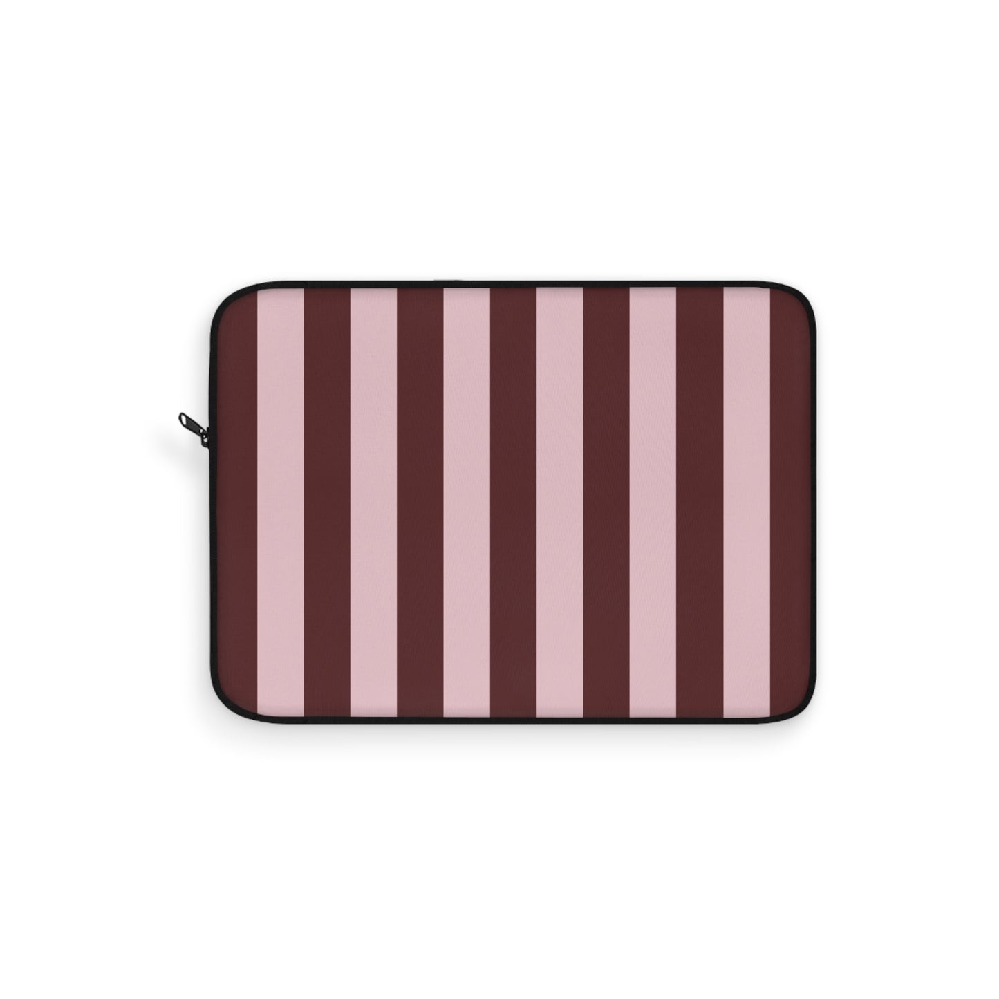 Pink & Burgundy Vertical Stripe Laptop Sleeve — Sleek Striped Laptop Case
