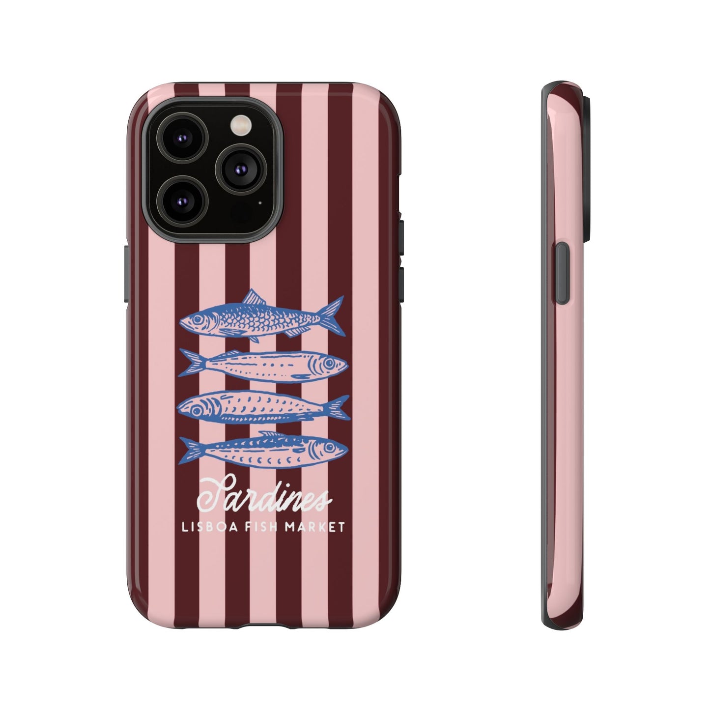 Striped Vintage Sardines Phone Case