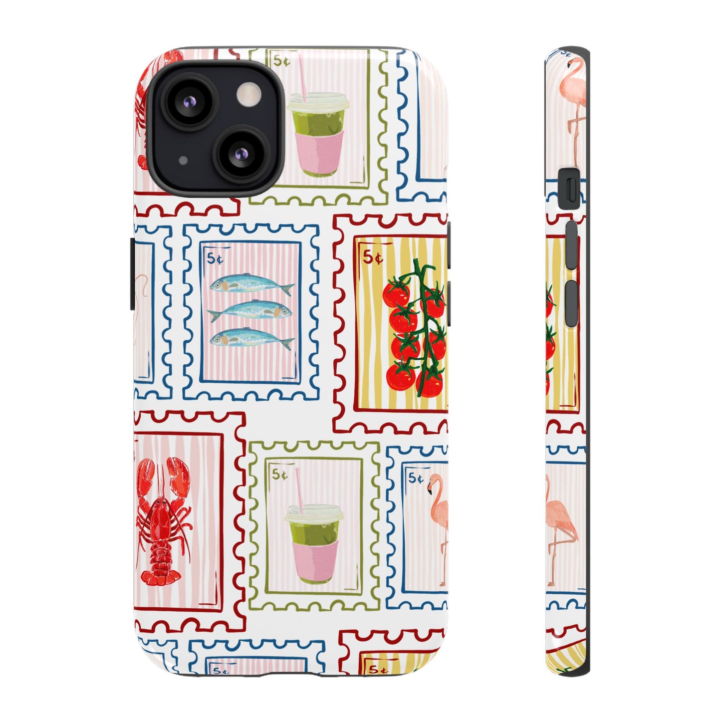 Stamp Pattern Phone Case — Vintage Coastal Icons