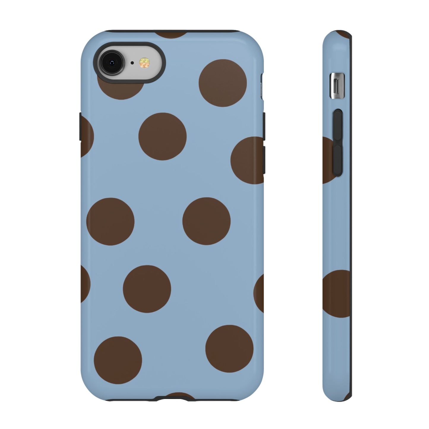 Blue & Brown Polka Dot Tough Phone Case