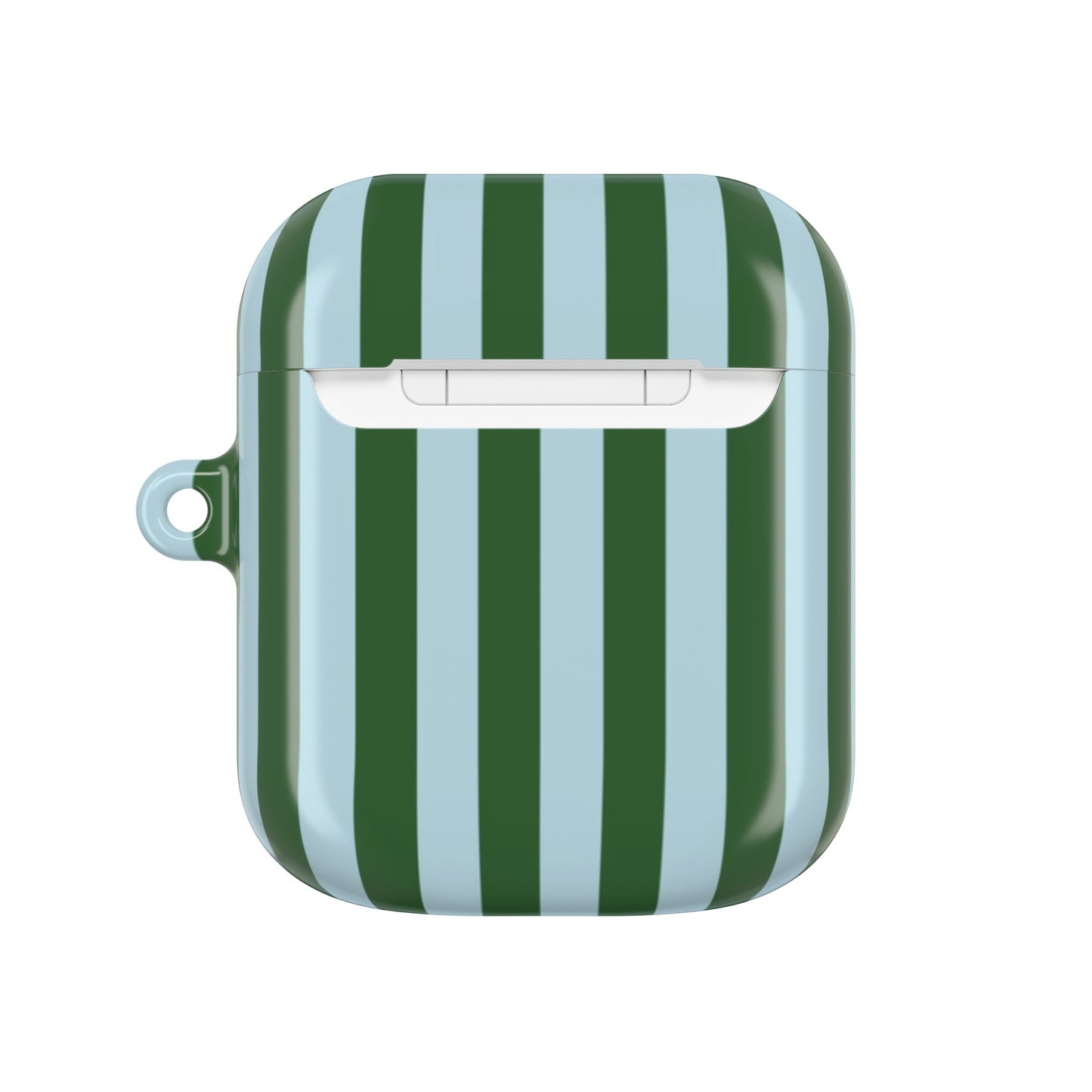 Striped Green AirPod Case – Retro Vertical Stripe Protective Cover