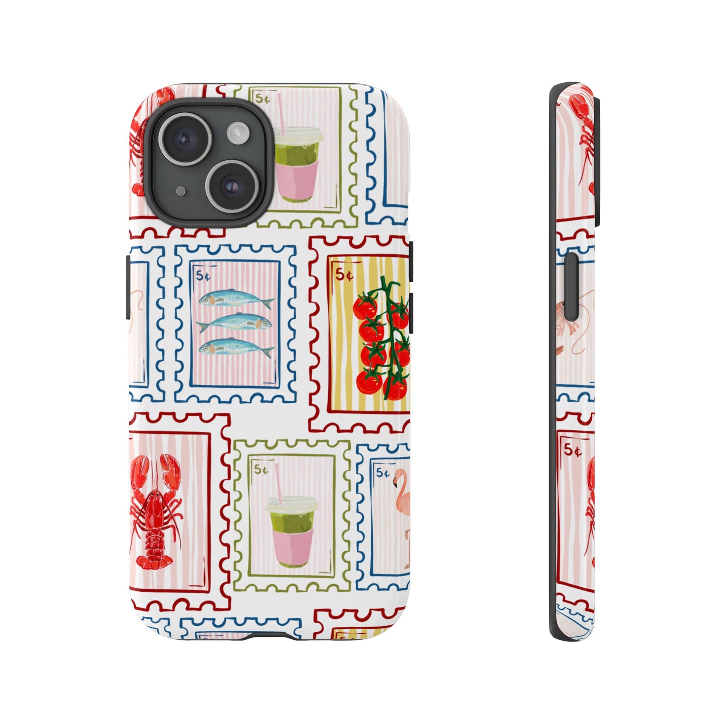 Stamp Pattern Phone Case — Vintage Coastal Icons