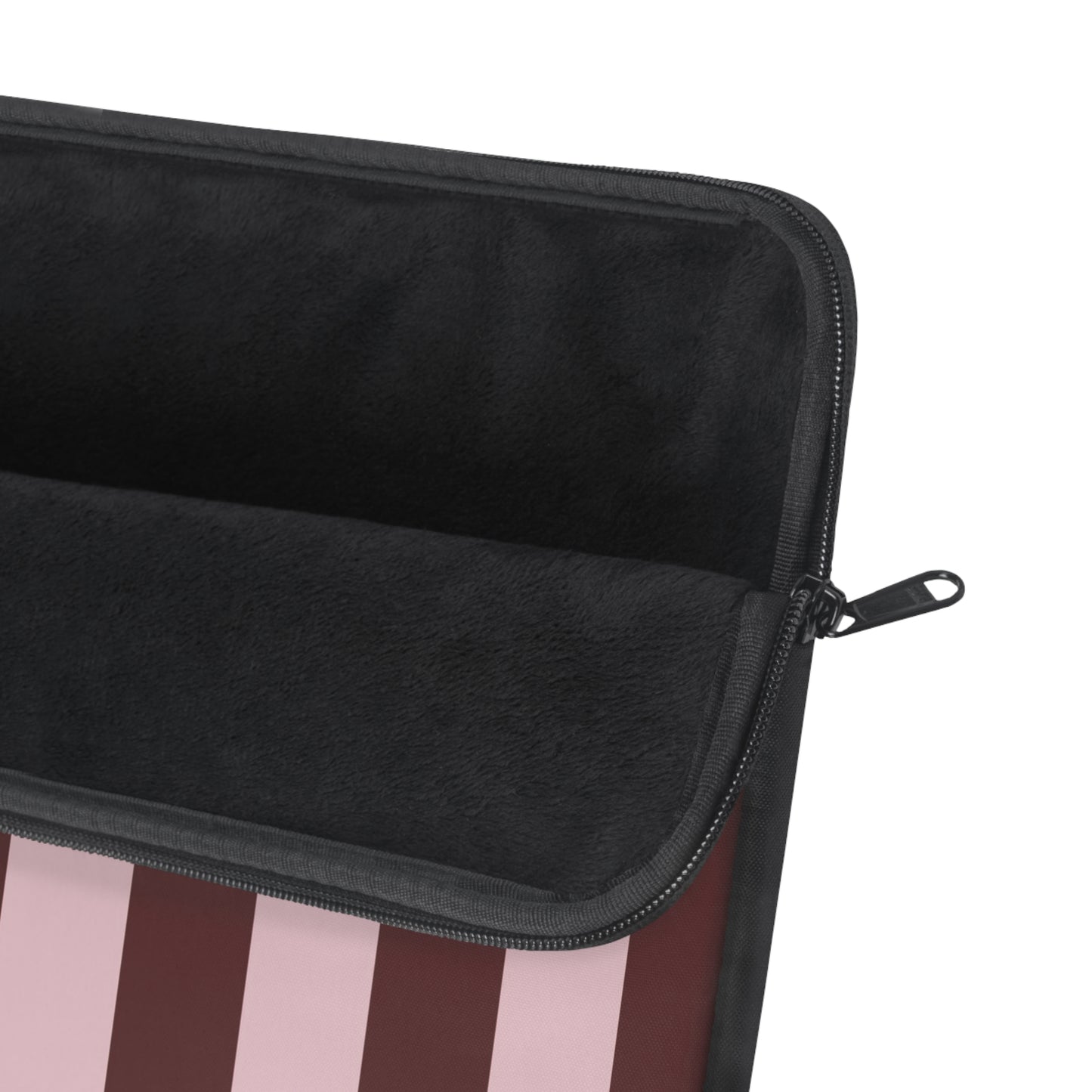 Pink & Burgundy Vertical Stripe Laptop Sleeve — Sleek Striped Laptop Case