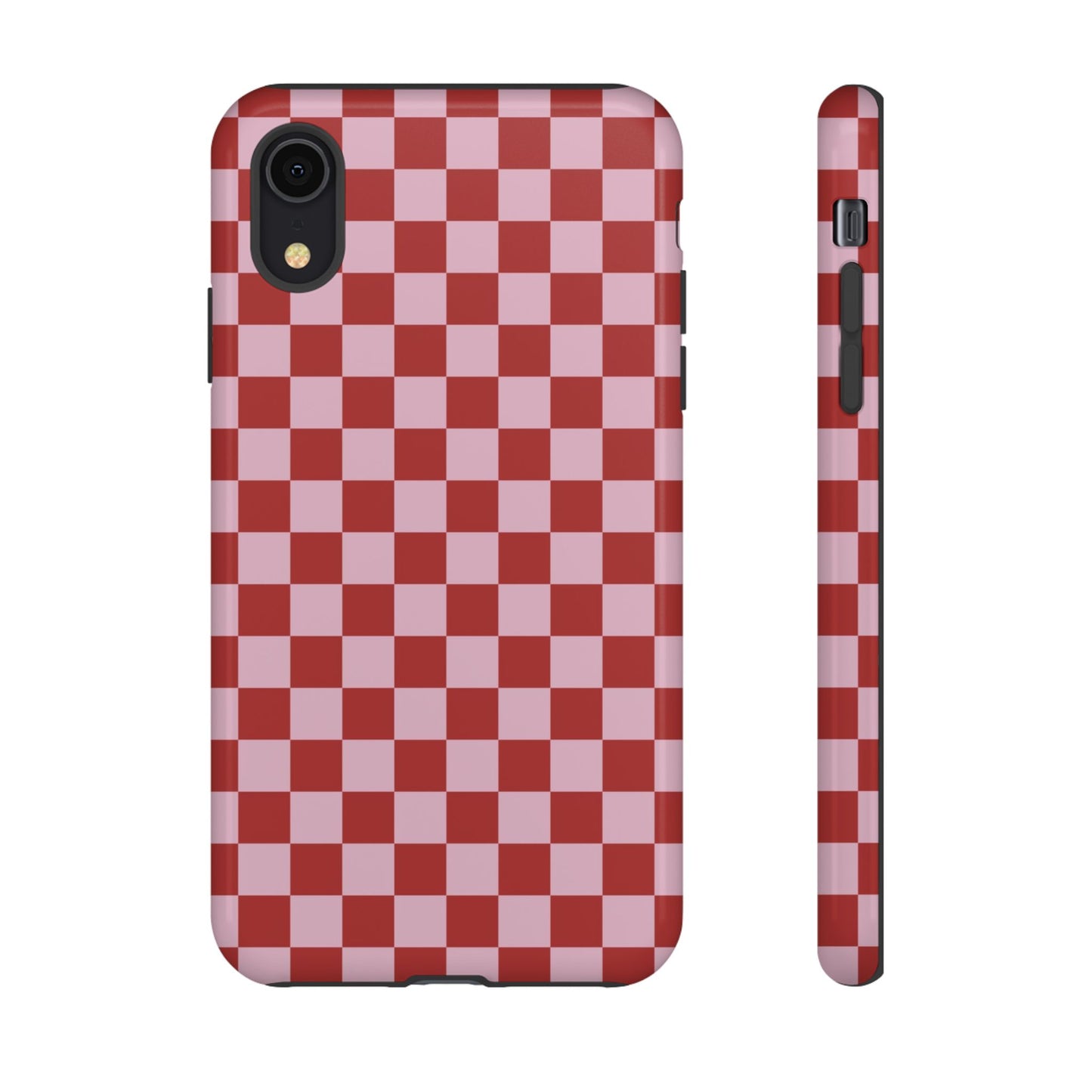 Red & Pink Checkered Phone Case