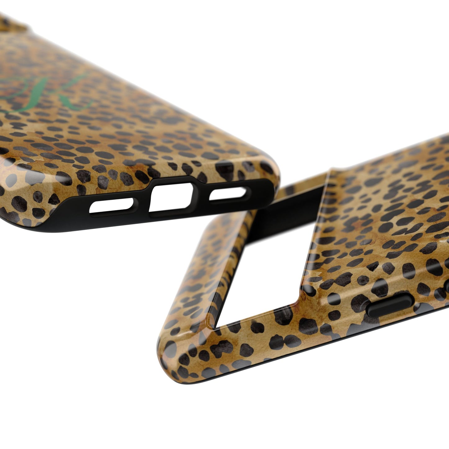 Personalized Initial Leopard Monogram Tough Case