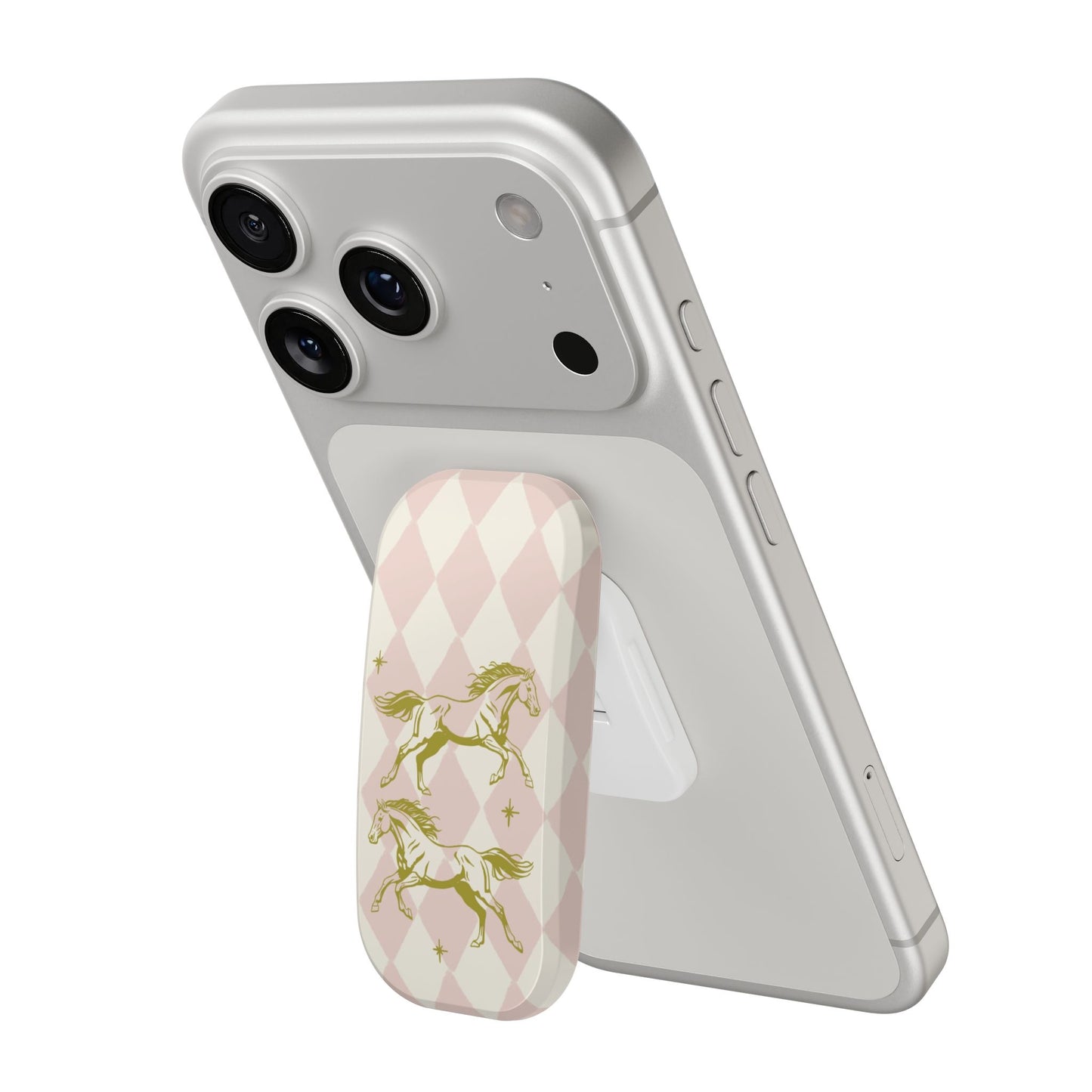 Pink Harlequin Horse Phone Stand – Clickit Pop Grip
