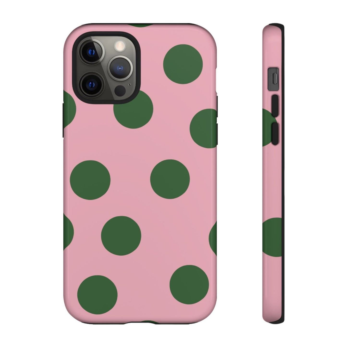 Pink & Green Polka Dot Tough Phone Case