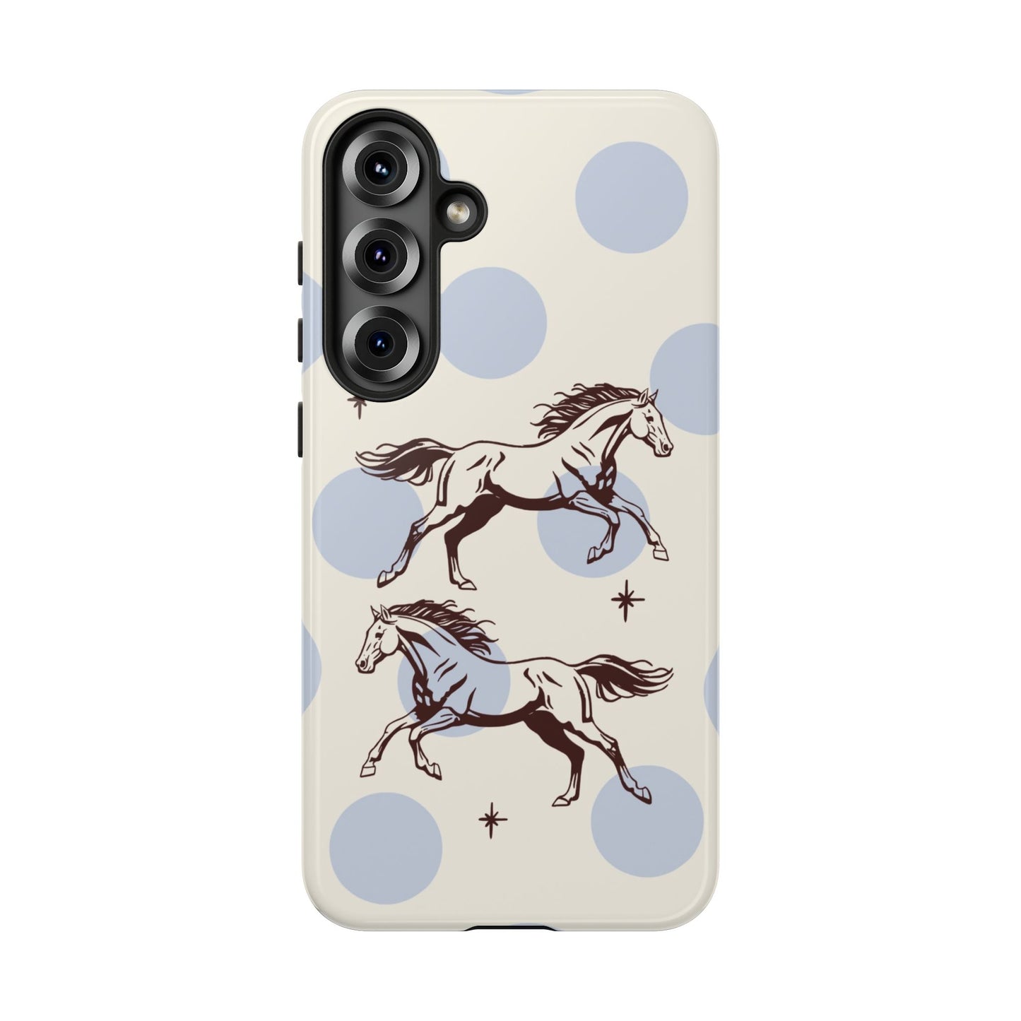 Horse Polka Dot Phone Case — Vintage Running Horses iPhone Cover