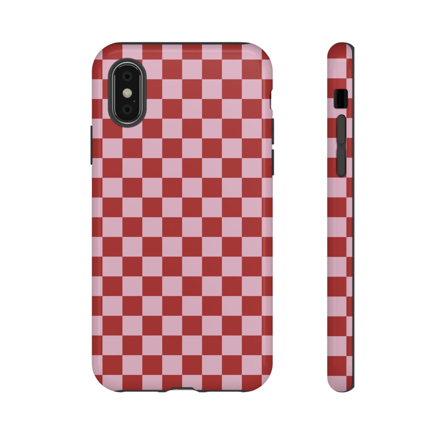 Red & Pink Checkered Phone Case