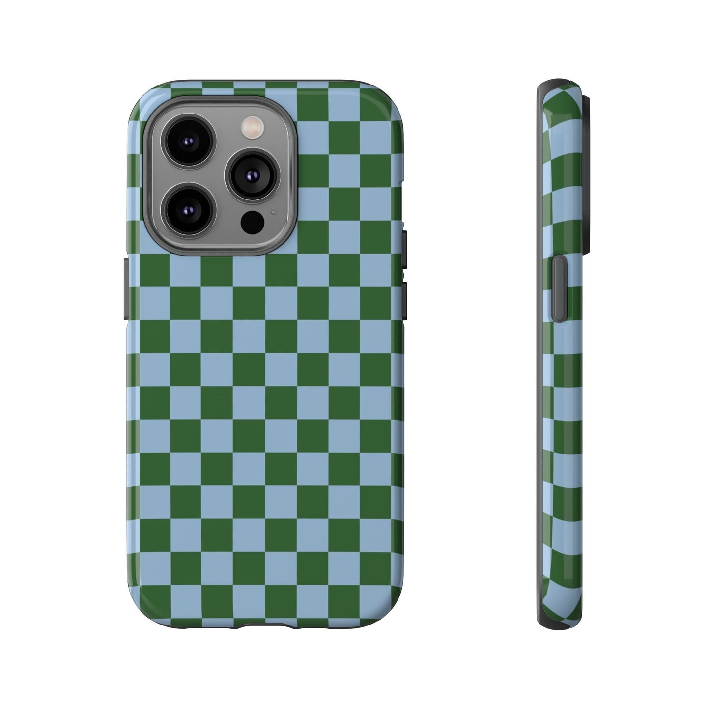 Green & Blue Checkered Phone Case