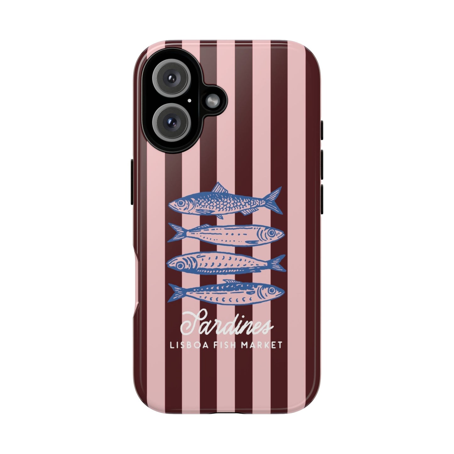 Striped Vintage Sardines Phone Case