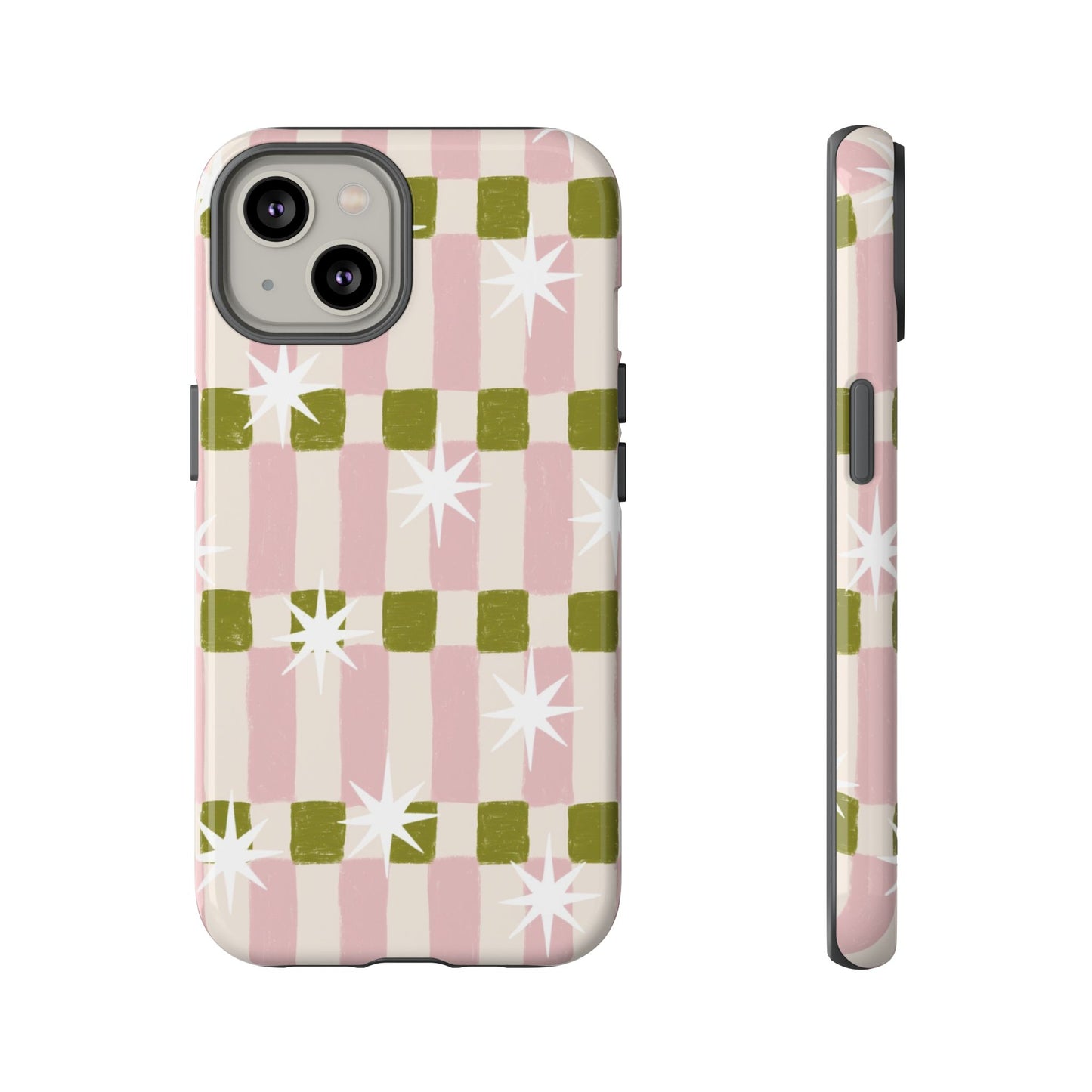 Pink Retro Starburst Tough Phone Case