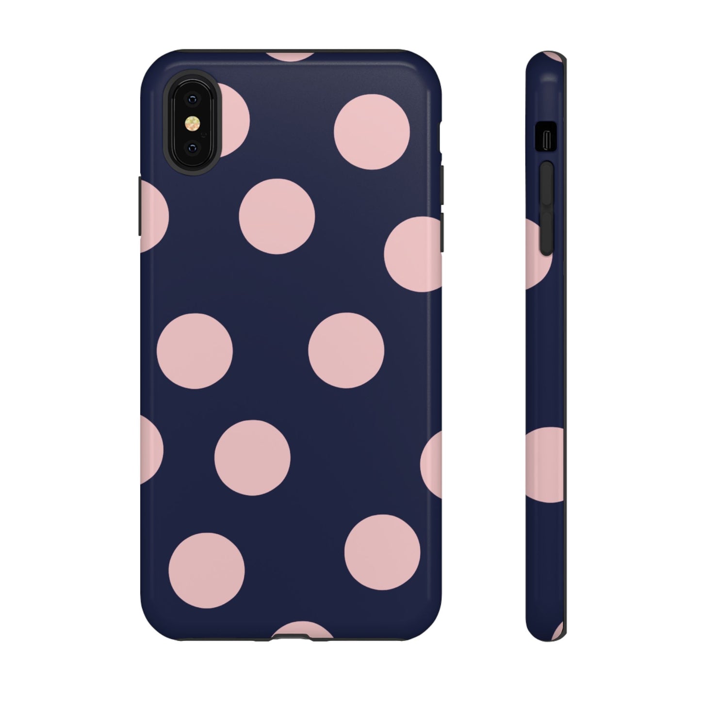 Blue & Pink Polka Dot Tough Phone Case