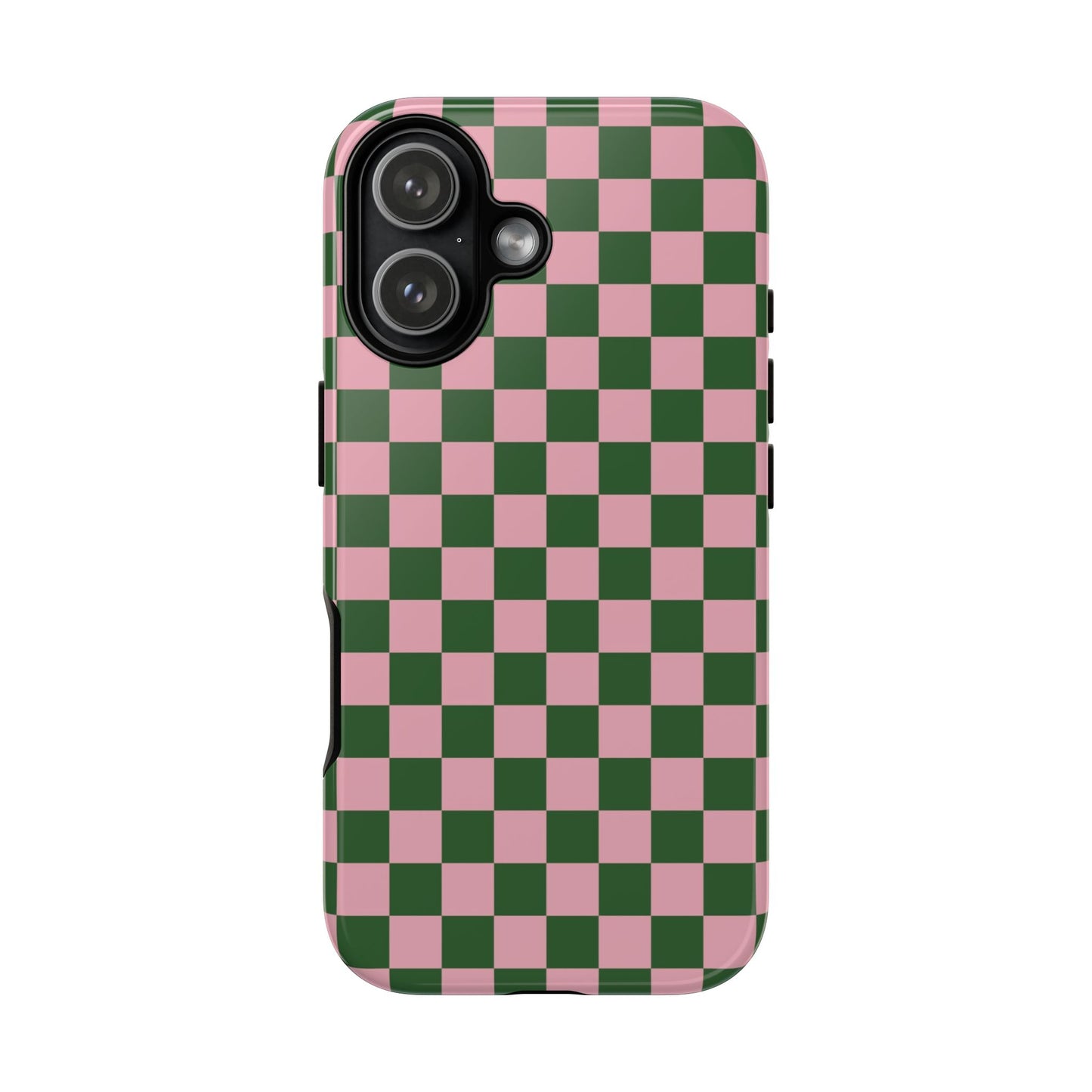 Green & Pink Checkered Phone Case