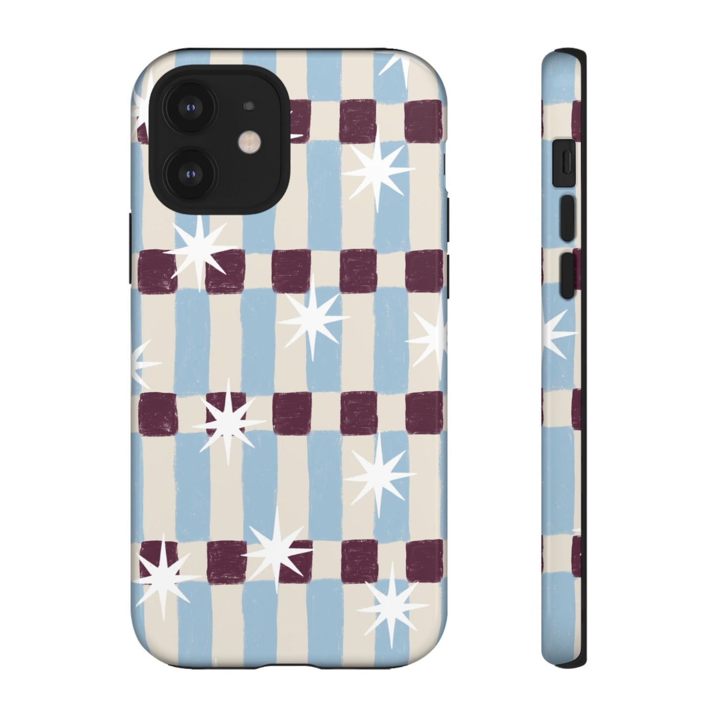 Blue Retro Starburst Tough Phone Case