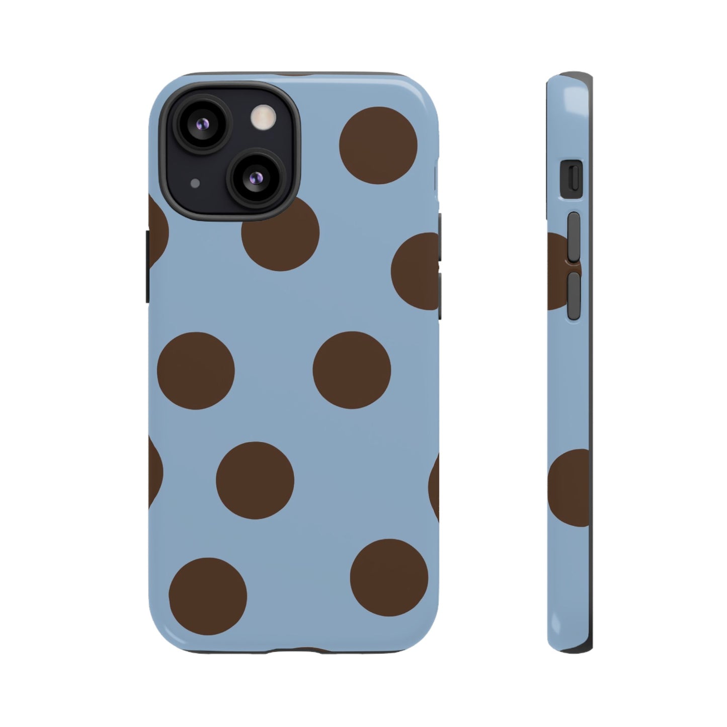 Blue & Brown Polka Dot Tough Phone Case