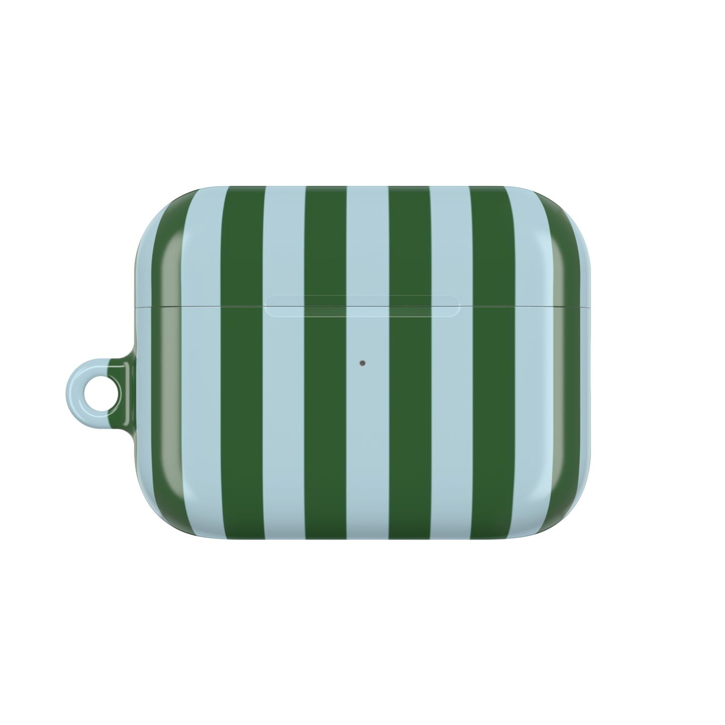 Striped Green AirPod Case – Retro Vertical Stripe Protective Cover