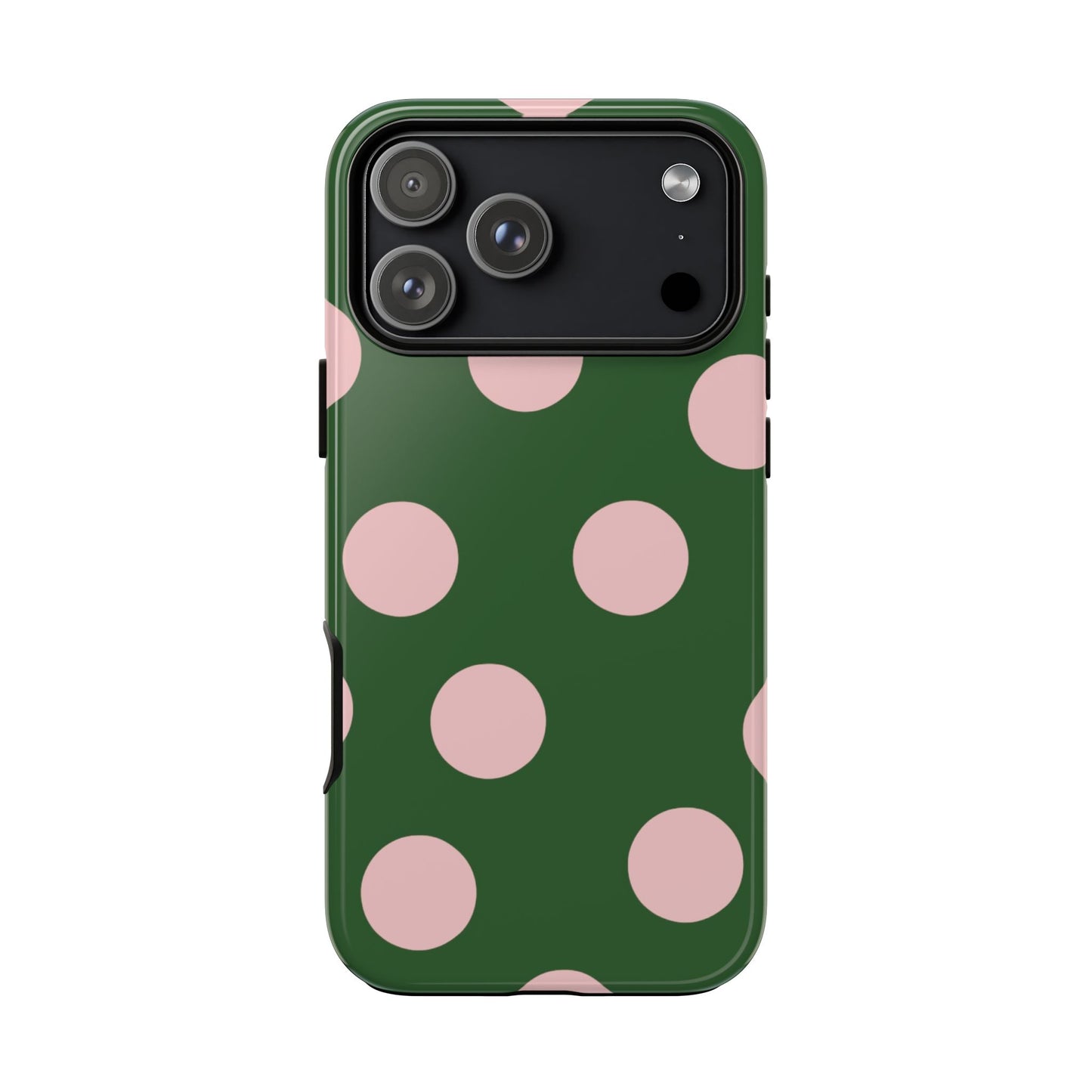 Pink & Green Polka Dot Tough Phone Case