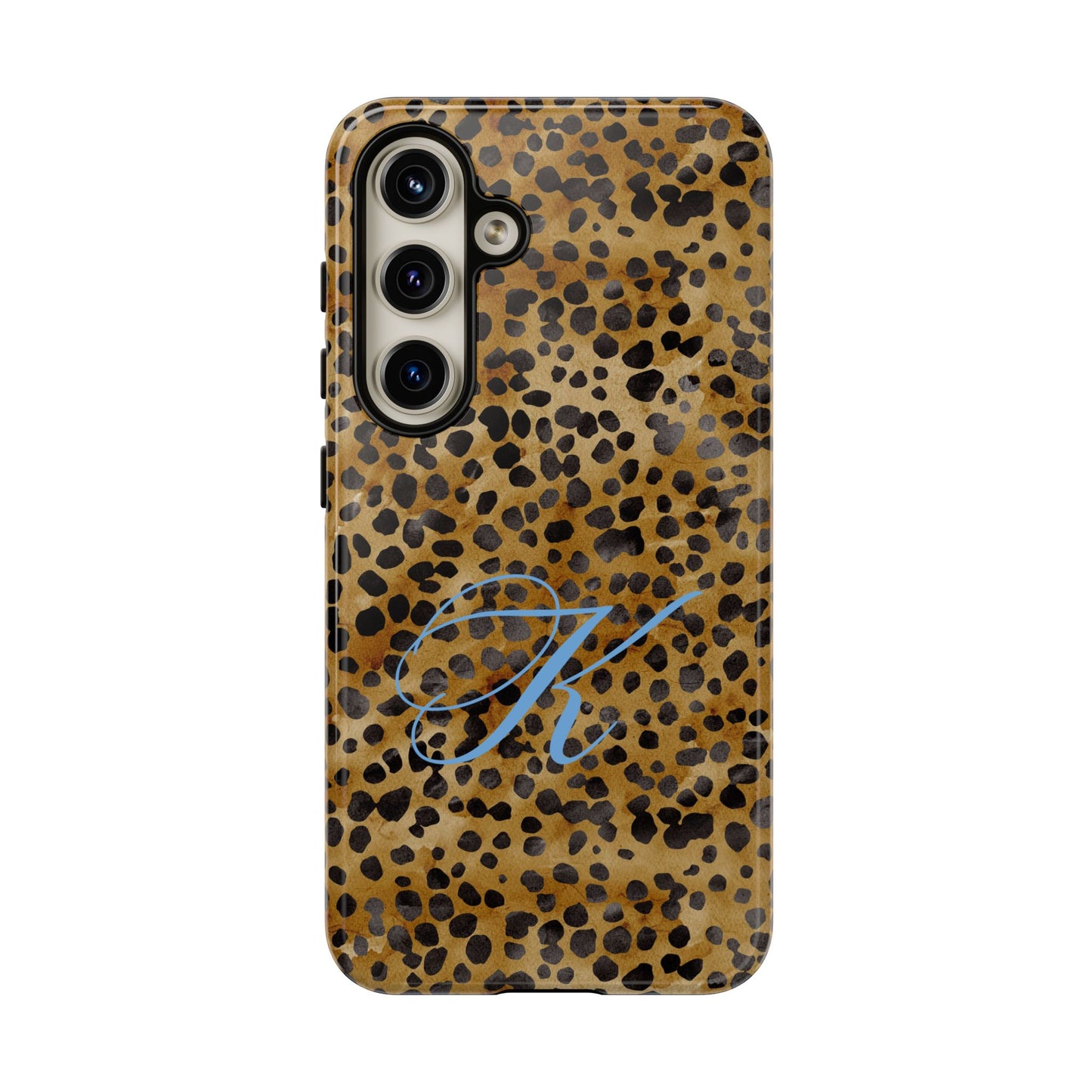 Personalized Initial Leopard Monogram Tough Case