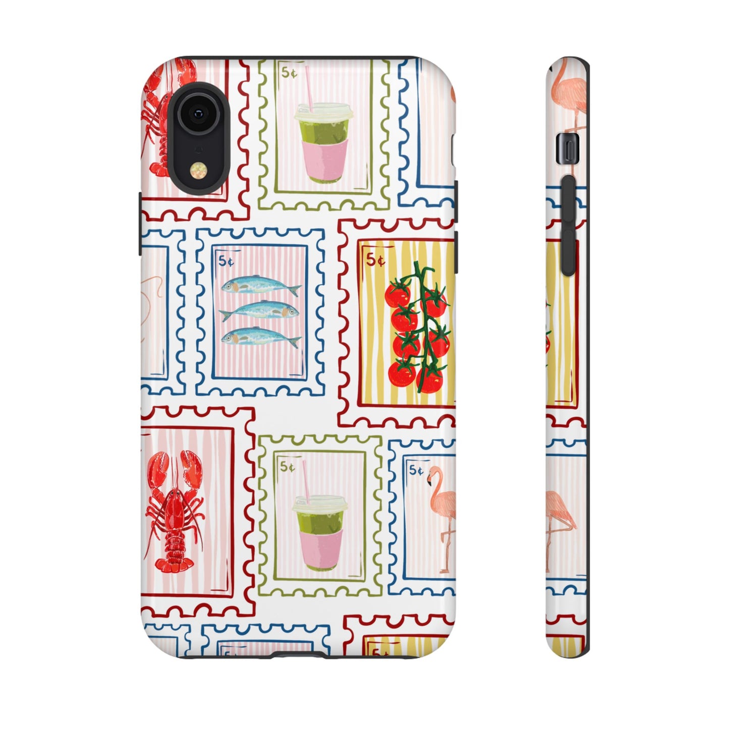 Stamp Pattern Phone Case — Vintage Coastal Icons