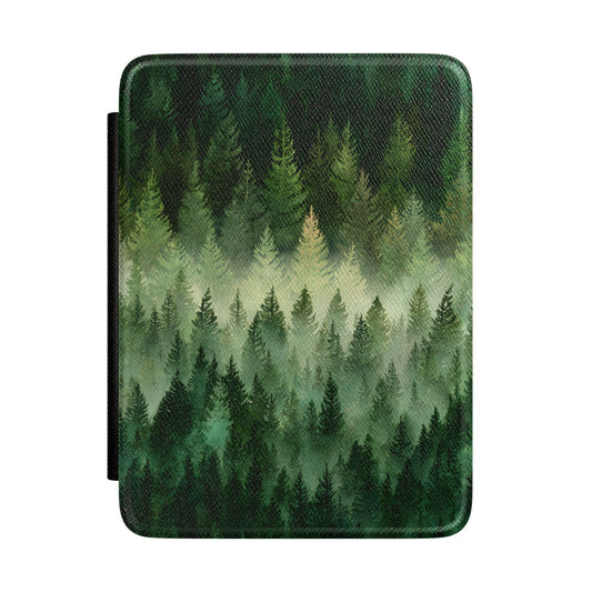 Forest Mist Kindle Case – Green Woodland E-reader Sleeve