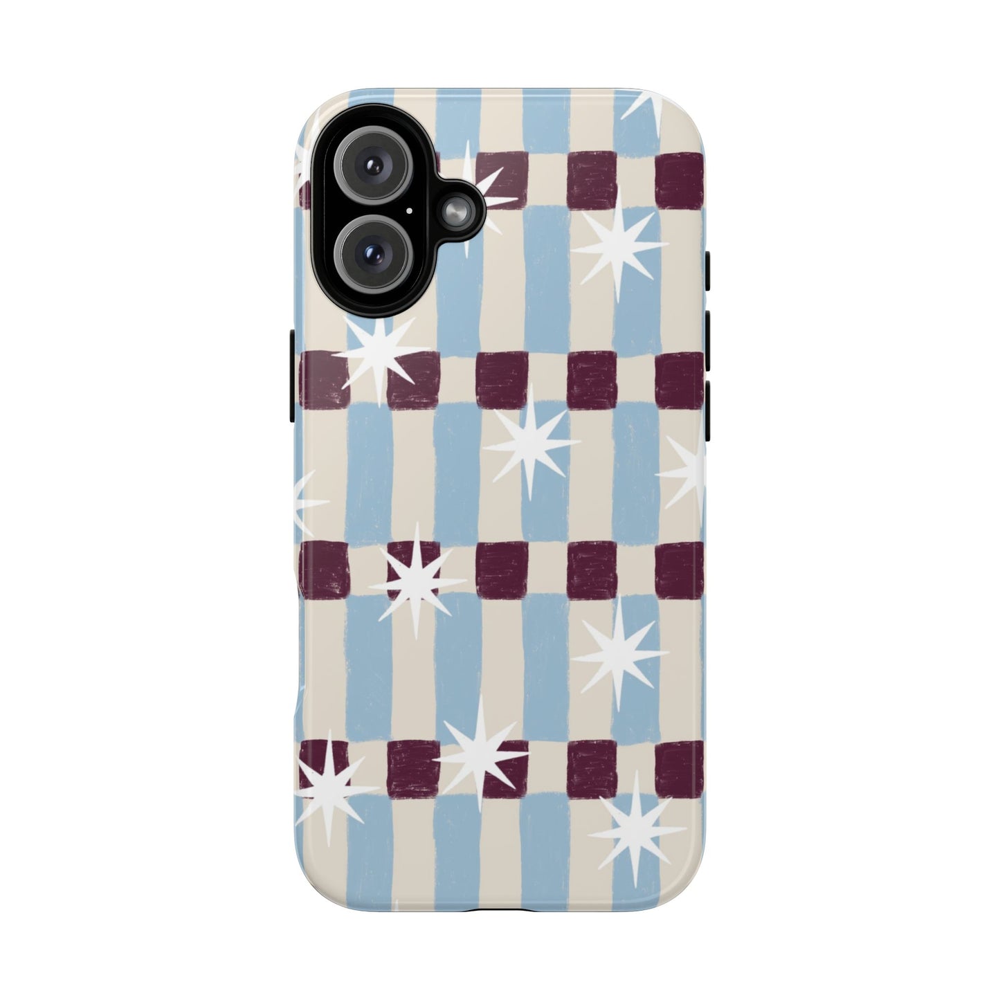 Blue Retro Starburst Tough Phone Case