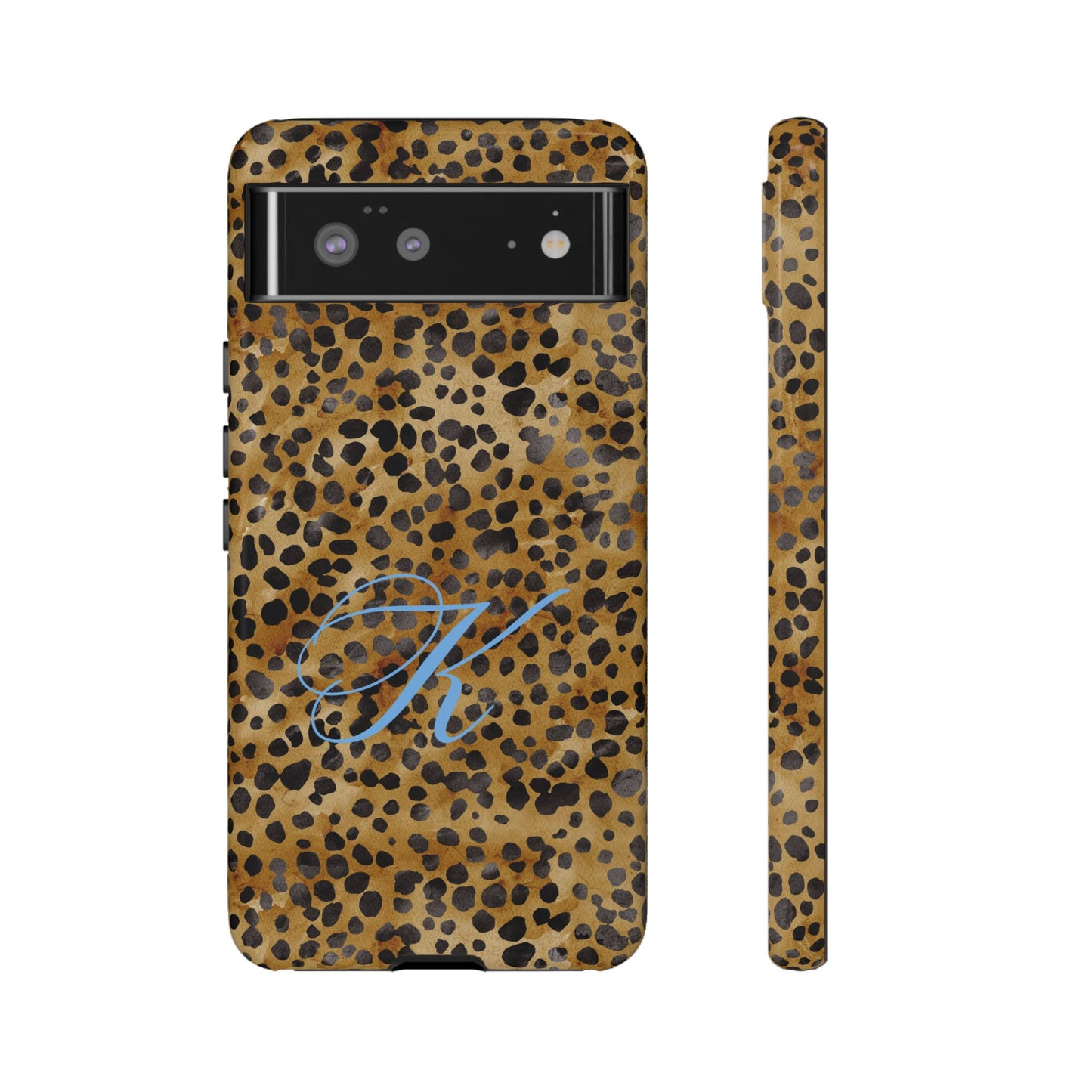 Personalized Initial Leopard Monogram Tough Case