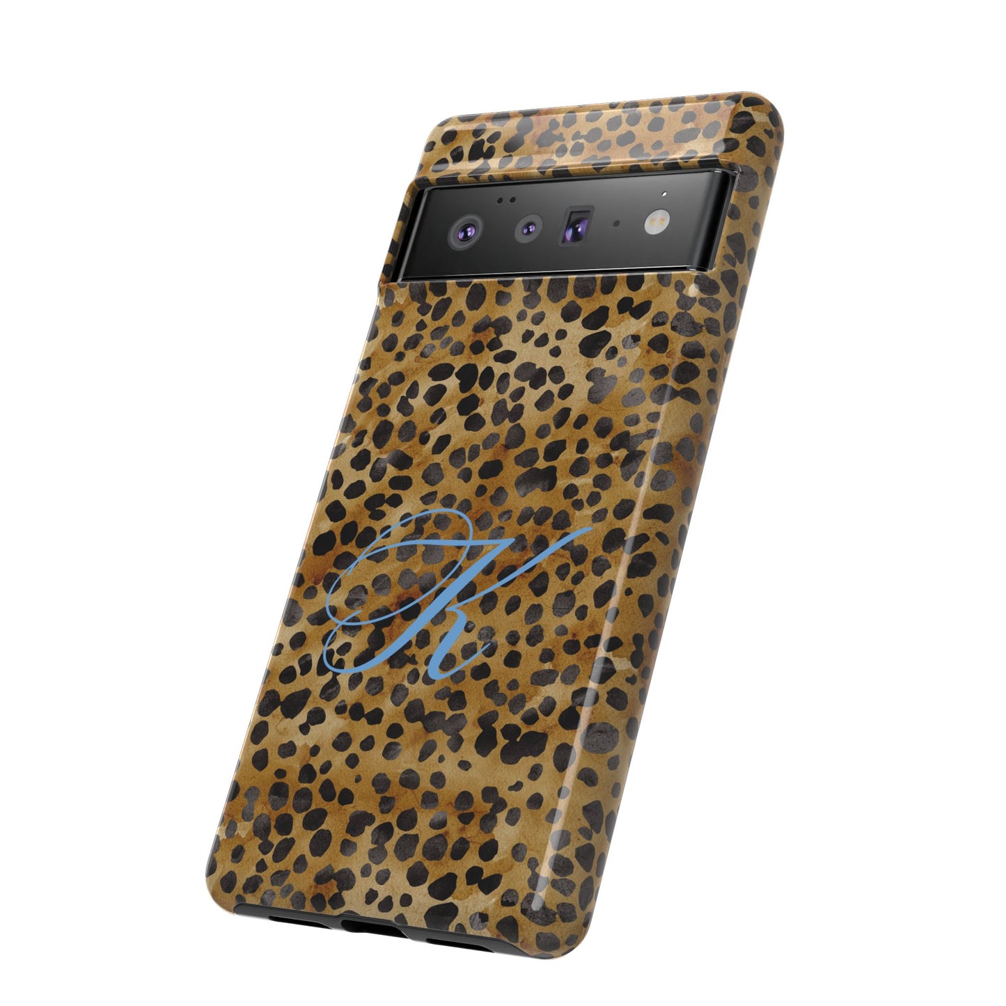 Personalized Initial Leopard Monogram Tough Case
