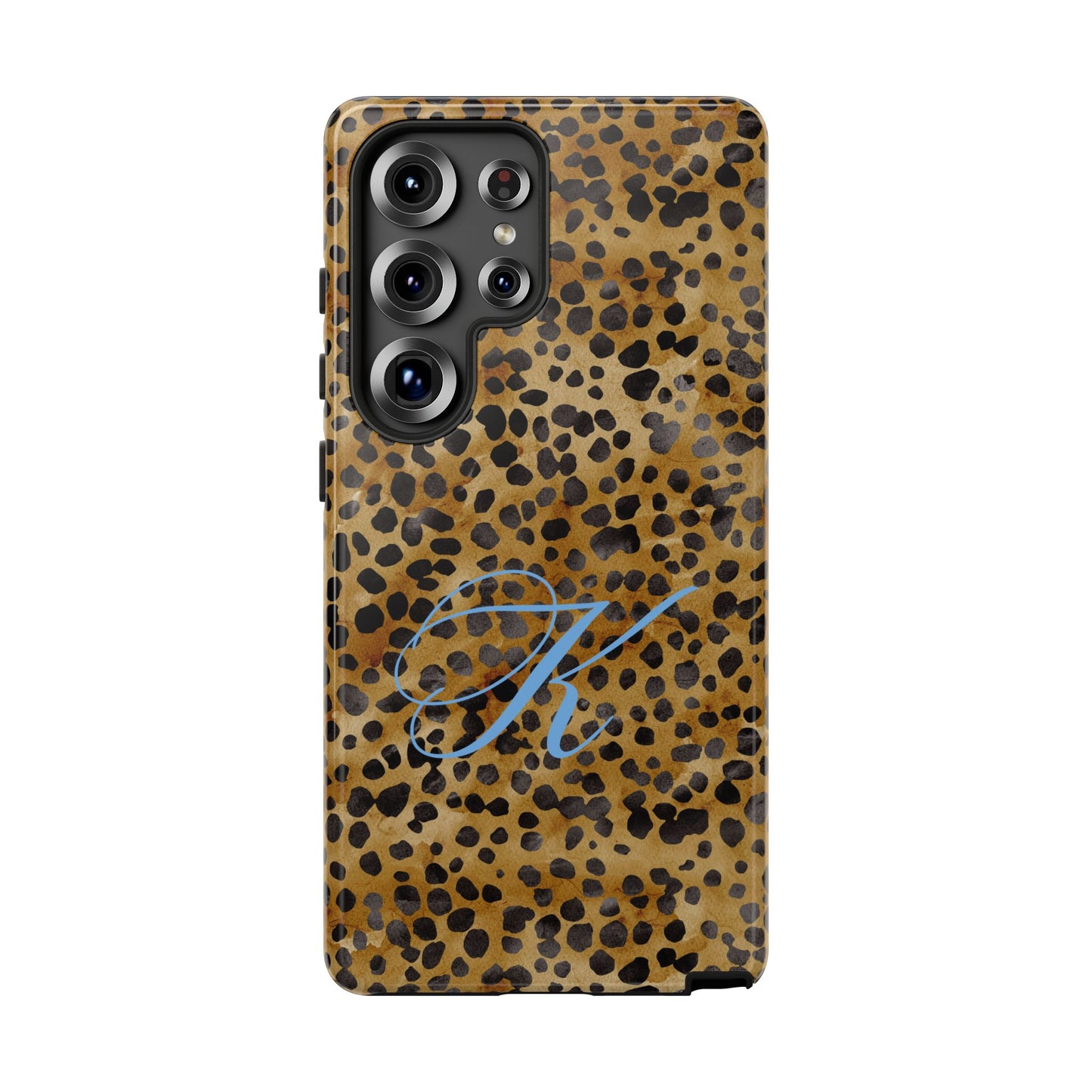 Personalized Initial Leopard Monogram Tough Case