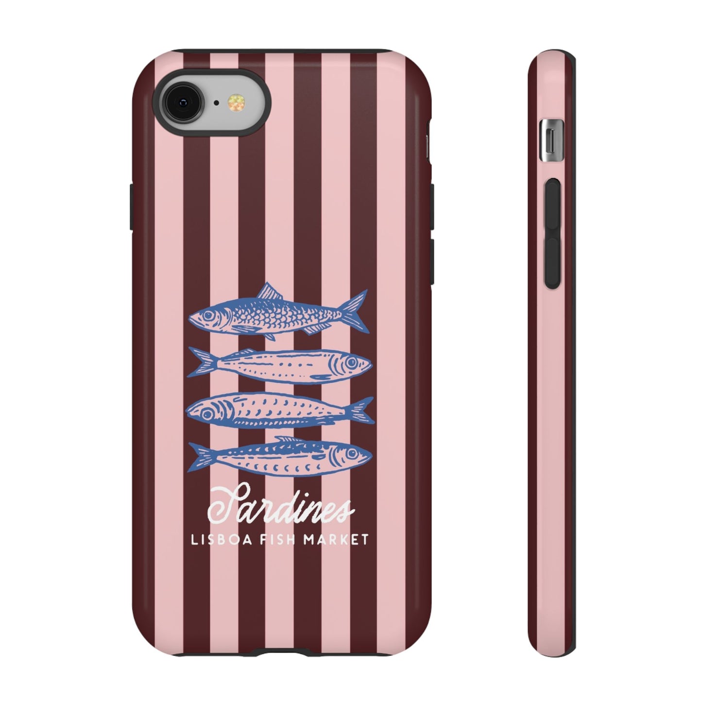 Striped Vintage Sardines Phone Case