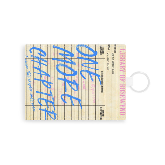 Library Due Date Leather Card Holder