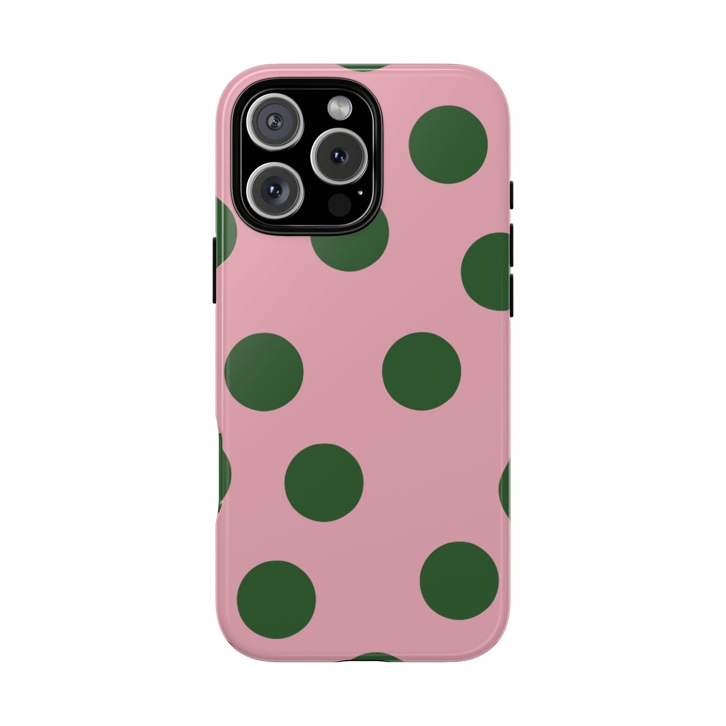 Pink & Green Polka Dot Tough Phone Case